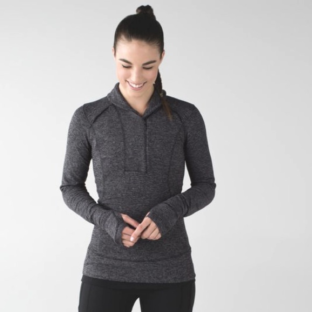Lululemon Think Fast Pullover Mini Check Size 8
